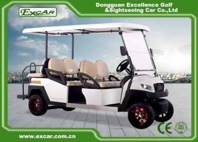 Chine les chariots de golf électriques de Seat de la roue 6 de 48V EXCAR 4 avec du CE ont délivré un certificat la voiture de boguet de golf à vendre
