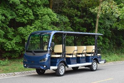 China Mini Electric Golf Carts 14 Passengers Electric Sightseeing Car Blue Color for sale