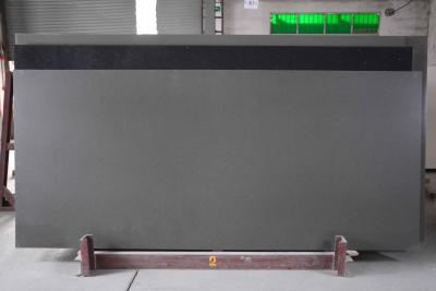 China Leathered Surface Pure Grey Big Slab Quartz Slab Artificial Quartz Stone Countertop for sale