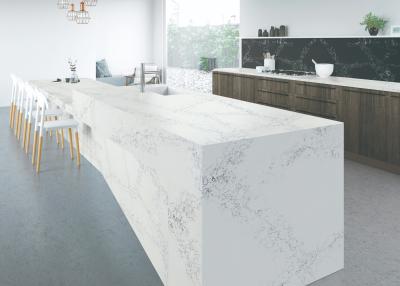 China Artificial Quartz Stone Kitchen And Bathroom Floor Tiles Scratch Resistance for sale