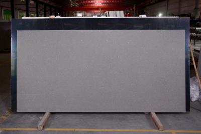 China High Tenacity Grey Quartz Stone Grey Sparkle Quartz Worktop Artificial Style for sale