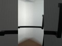 6mm Narrow Reeded Glass With Alum Frame For Modern And Stylish Bathroom