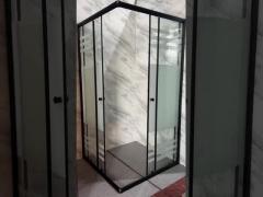 Casas de chuveiro quadradas personalizáveis com vidro de impressão congelado para modernos