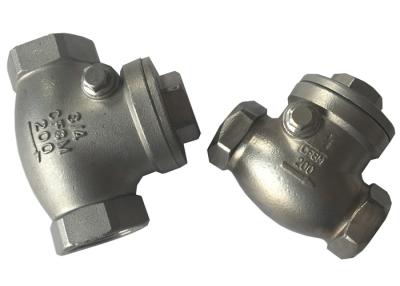 China Screwed SS316 and SS304 Check Valve , Cast Steel Swing Check Valve for sale