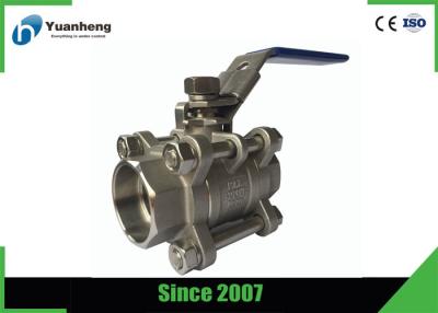 China Stainless steel full bore ball valves , 3PC Socket Welded ball valve for sale