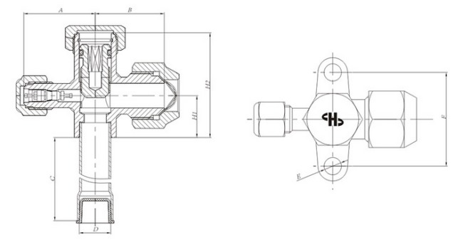 Air Conditioner Refrigeration Service Valve