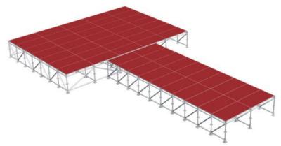 China Lightweight Portable Stage T Show Aluminum Plywood Platform 1220*2400mm for sale