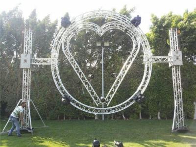 China Circular Aluminum Square Truss Cabaret Star Shaped Five Corners / Heart Shape for sale