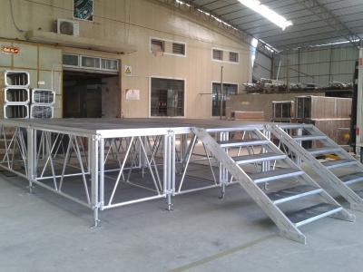 China Aluminum Movable Stage Platform Adjustable Modular Stage Systems for sale