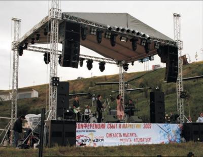 China 6082 Aluminum Roof Truss System With Stage For Outdoor Concert Display for sale