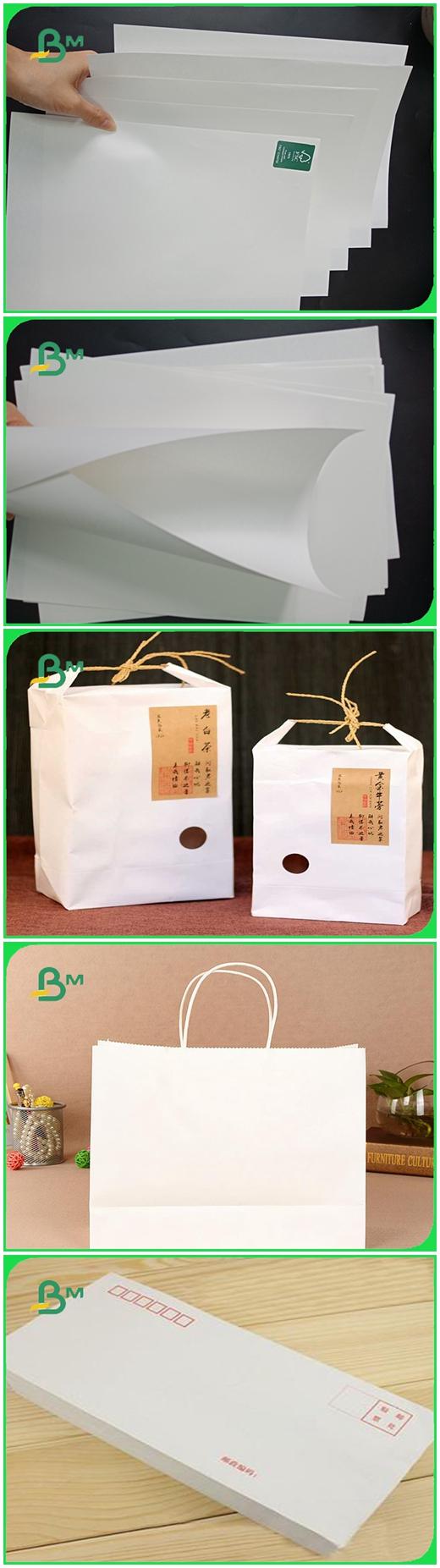 30g - 300g Food Grade White craft Paper Roll for food packaging 100 % virgin pulp www.bmpaper.com