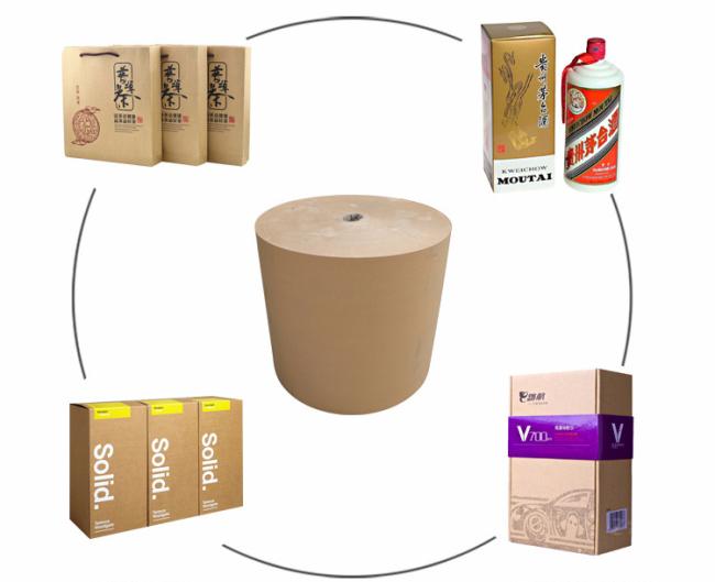 Kraft Liner Board 175gsm FSC Certified Recycled Pulp Jumbo Roll Kraft Liner Board For Carton Box