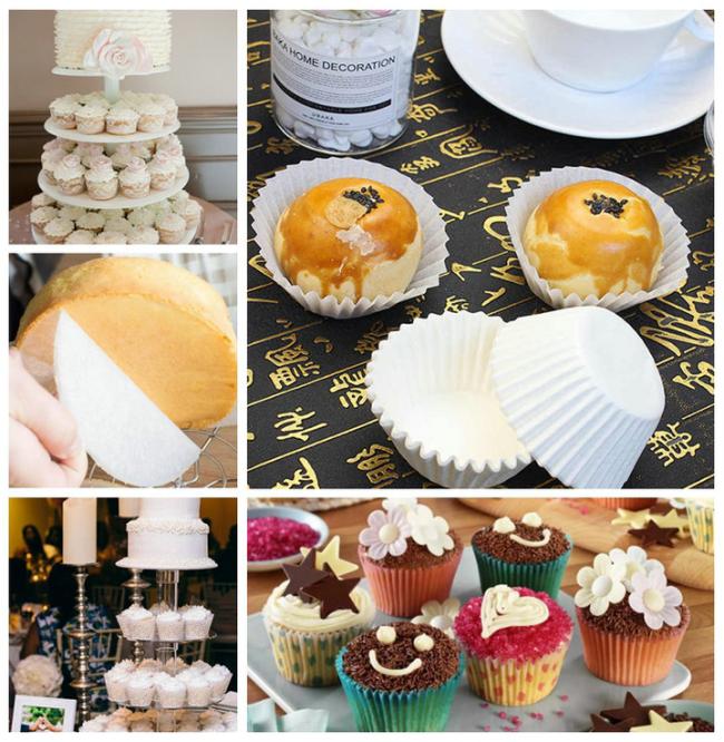 White Cupcake Liner Paper Greaseproof White Cupcake Liner Paper For Bakery Kitchen Tools 31 - 38gsm