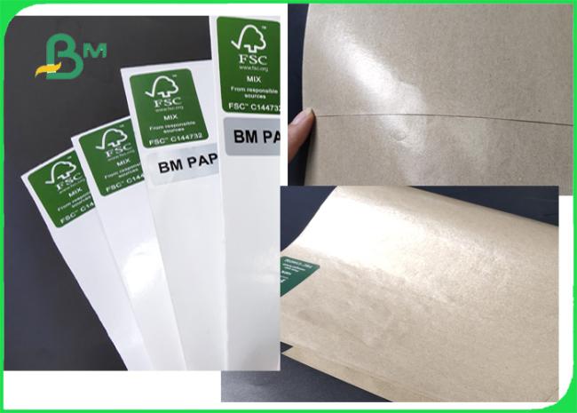 PE coated kraft paper FDA Certified 40gsm White And Brown Kraft Paper With PE Coated Waterproof