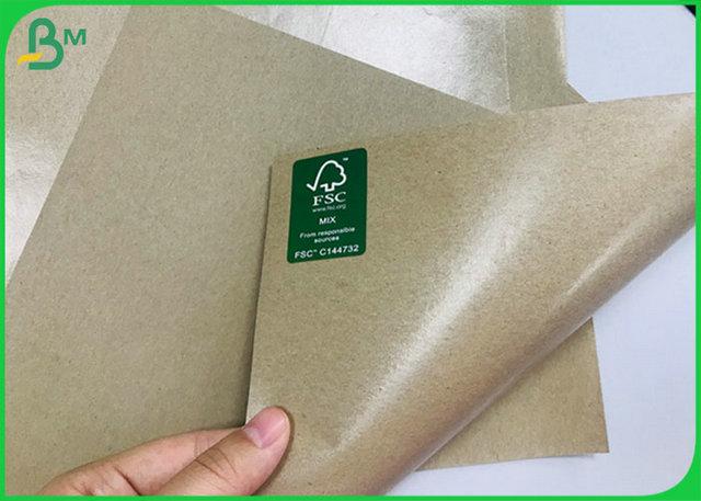 C1S Natural Brown Paper 60gram 80gram C1S Natural Brown Paper for fried food wrapping Custom size