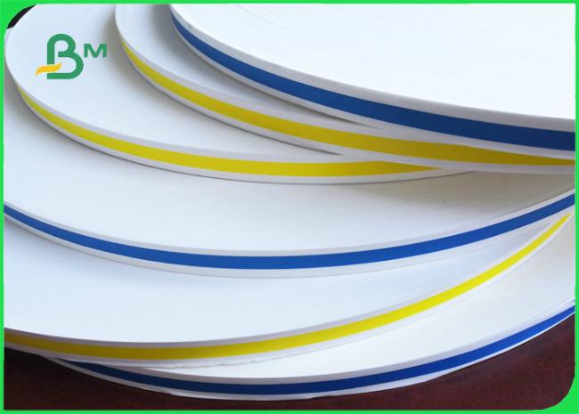 Straw Paper Roll 15MM 60gsm Straw Paper Roll With Striped Color Print Food Grade Fully Recyclable