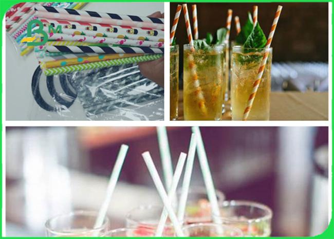 Printable Straw Paper Food Grade Printable Straw Paper 60gsm 120gsm Roll Packing FDA Customized