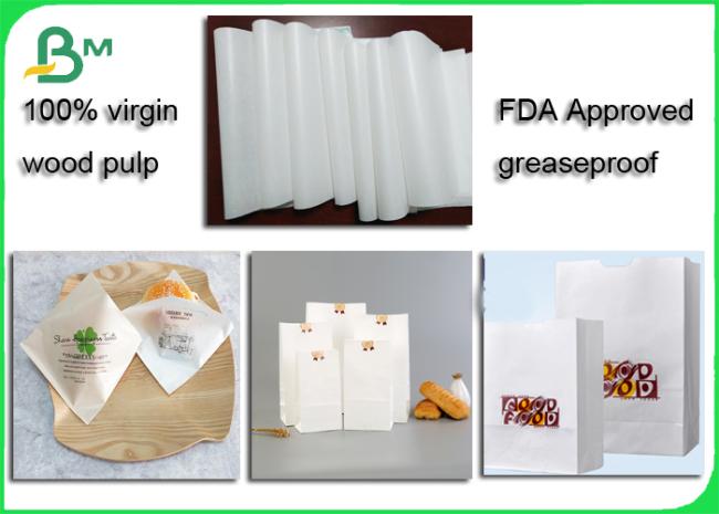 FDA 26 - 50gr White Paper Kraft Paper Roll high gloss with Grease Proof FDA 26 - 50gr White Paper Kraft Paper Roll high gloss with Grease Proof