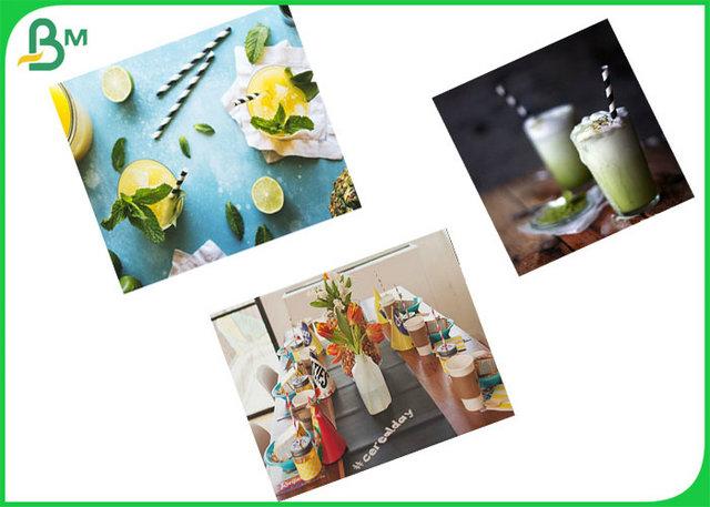 60GSM 15MM Food Grade Straw Paper Roll With Black Color Printing 60GSM 15MM Food Grade Straw Paper Roll With Black Color Printing