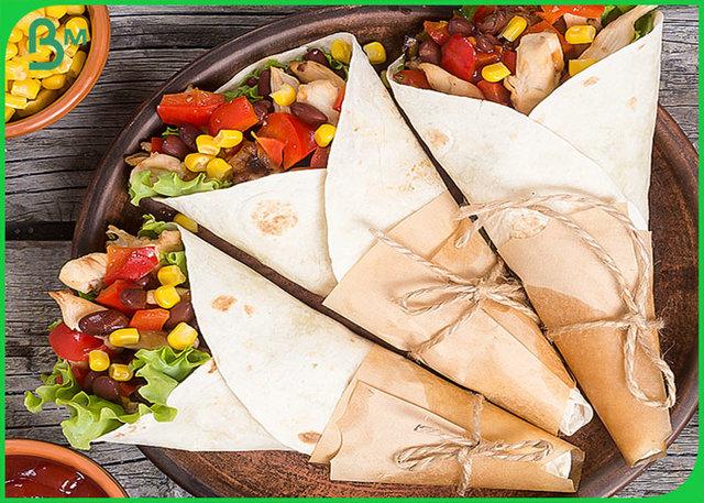 Foodgrade Packaging 80g PE Laminated Paper For Wrapping Chicken Rolls Foodgrade Packaging 80g PE Laminated Paper For Wrapping Chicken Rolls