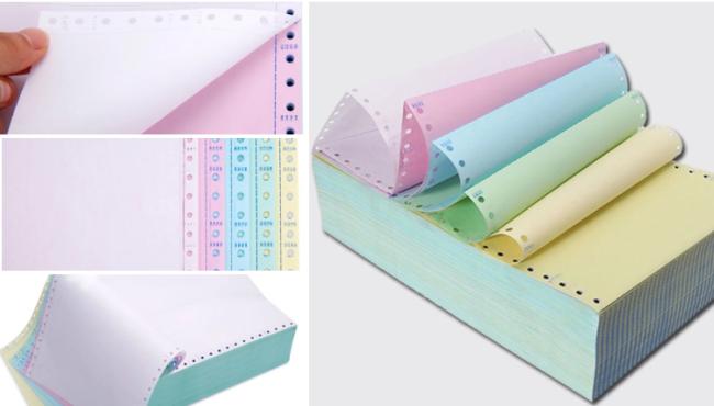 100% Wood Pulp 48g 50g 80g Color Carbonless Paper Sheet For Bank Smooth