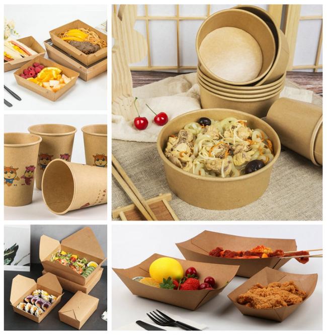 350gsm + 15g PE Coated Brown Kraft Paper For Takeaway Food Boxes Waterproof 350gsm + 15g PE Coated Brown Kraft Paper For Takeaway Food Boxes Waterproof