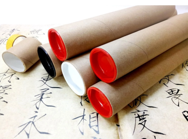 Biodegradable 300gsm Color Kraft Paper For Round Tube Packaging Waterproof