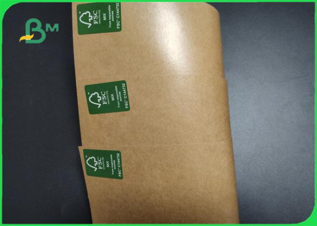 High Stiffiness 45gsm Coating Brown Kraft Paper Roll For Food Packaging