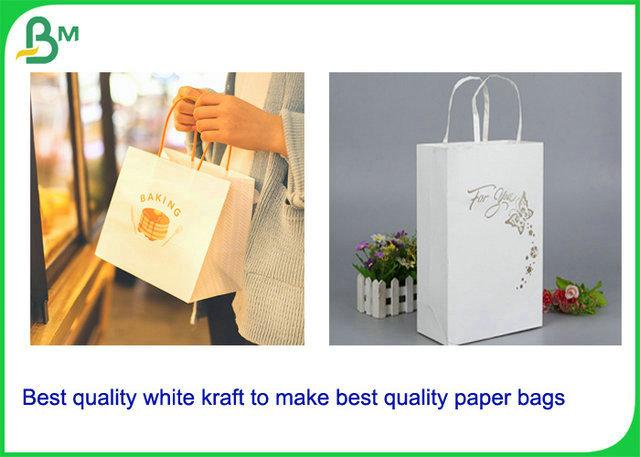 100g 120g Strong Strength Bleached White Kraft Paper For Shoping Bags 100g 120g Strong Strength Bleached White Kraft Paper For Shoping Bags