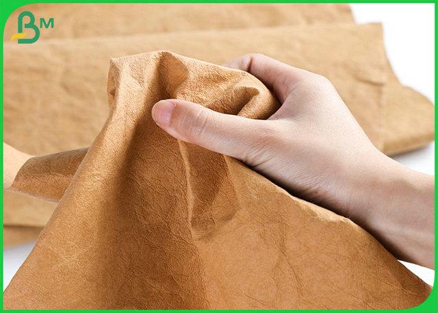 0.3mm 0.55mm Thickness Washable Kraft Fabric For Bags Making 0.3mm 0.55mm Thickness Washable Kraft Fabric For Bags Making