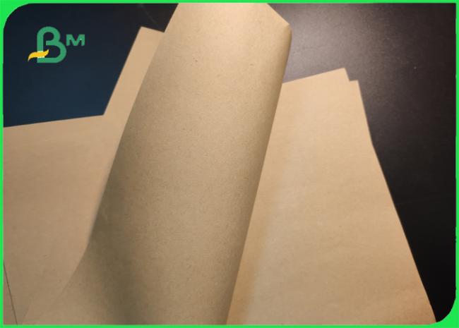 Food Grade 1100mm Brown Kraft Paper Roll For Shoe Box Folding Resistance