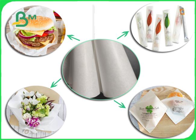 Food Contact Bleached Plain MG White Kraft Paper 35gsm 45gsm Food Contact Bleached Plain MG White Kraft Paper 35gsm 45gsm