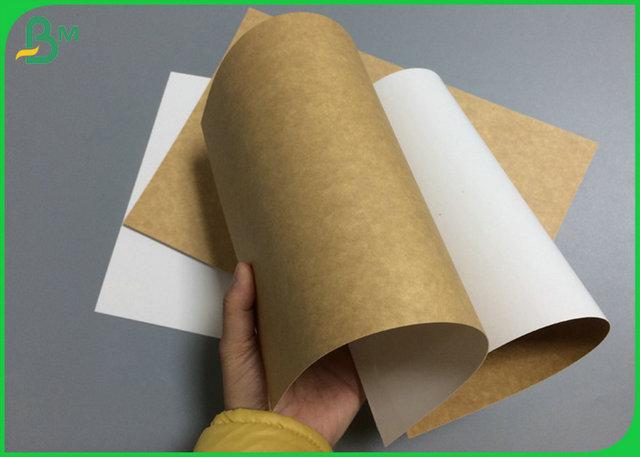 325gsm White Coated On Brown Kraft Cardboard Paper With Foodgrade 325gsm White Coated On Brown Kraft Cardboard Paper With Foodgrade