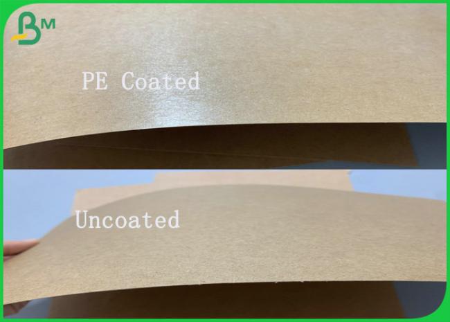 180g + 18g Food Grade Single Side Jumbo PE Coated Brown Kraft Paper Roll 180g + 18g Food Grade Single Side Jumbo PE Coated Brown Kraft Paper Roll