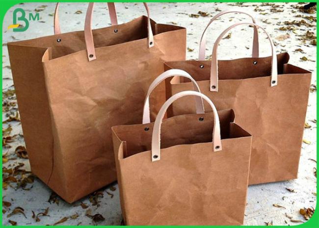 Washable And Tearable Soft Kraft Paper For Grocery Bag 0.55mm Thickness Washable And Tearable Soft Kraft Paper For Grocery Bag 0.55mm Thickness