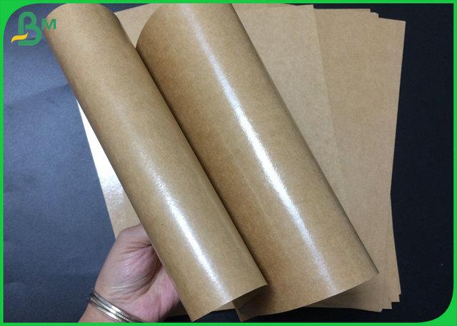 Food Grade Poly Coated Kraft Paper Roll 300gsm 350gsm To Food Tray Making Food Grade Poly Coated Kraft Paper Roll 300gsm 350gsm To Food Tray Making