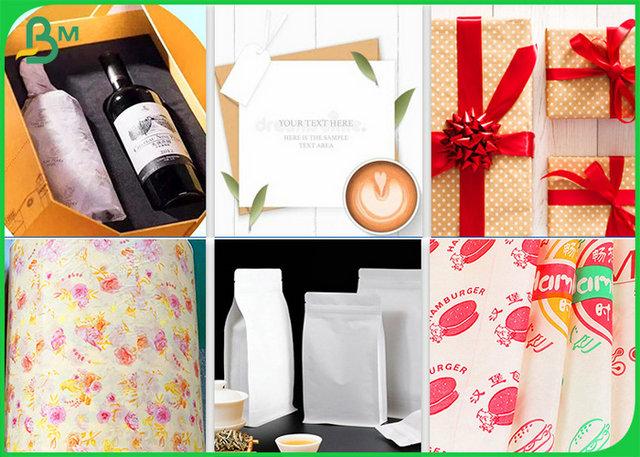 Food Grade 1 Side Coated MG White Kraft Paper 30gsm 40gsm 50gsm For Candy Packing Food Grade 1 Side Coated MG White Kraft Paper 30gsm 40gsm 50gsm For Candy Packing