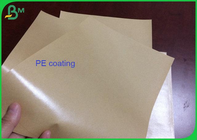 100% Waterproof 50gr 60gr 70gr PE Coated Brown Kraft Paper For Food Packaging 100% Waterproof 50gr 60gr 70gr PE Coated Brown Kraft Paper For Food Packaging