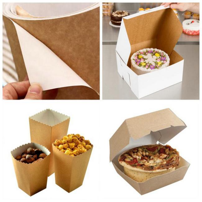 350gsm Printable White Coated Kraft Back Paper For High End Food Packing Box 350gsm Printable White Coated Kraft Back Paper For High End Food Packing Box