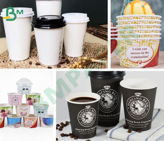 Single Side Laminated 210gsm 250gsm CUPP1S PE Coated Paper Rolls For Drink Cups Single Side Laminated 210gsm 250gsm CUPP1S PE Coated Paper Rolls For Drink Cups