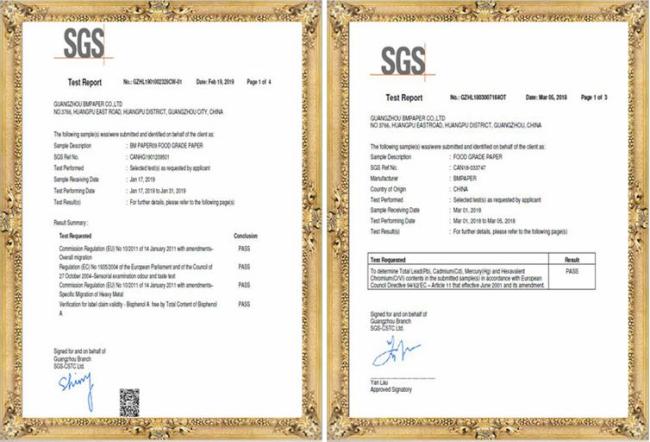 BMPaper certificate BMPaper certificate