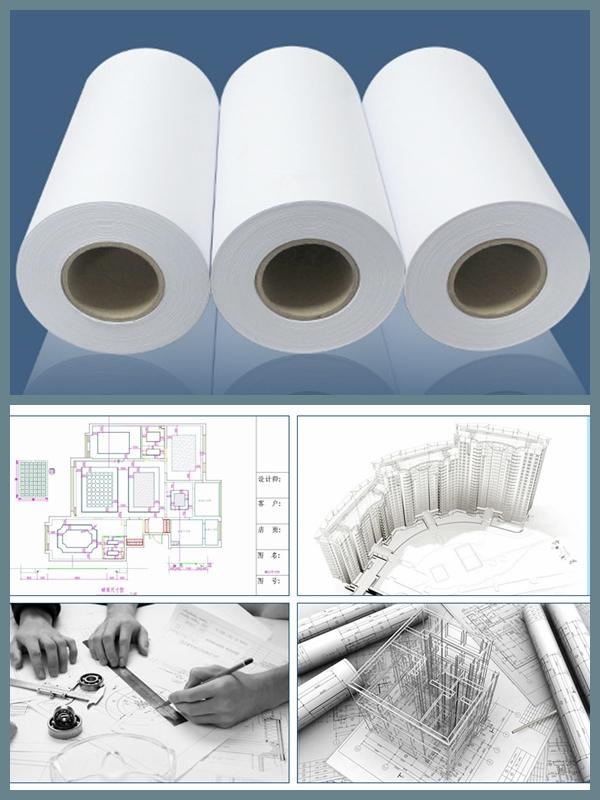 CAD Drawing Wide Format Plotter Marker 20lb 80g Paper For Engineering Copiers CAD Drawing Wide Format Plotter Marker 20lb 80g Paper For Engineering Copiers