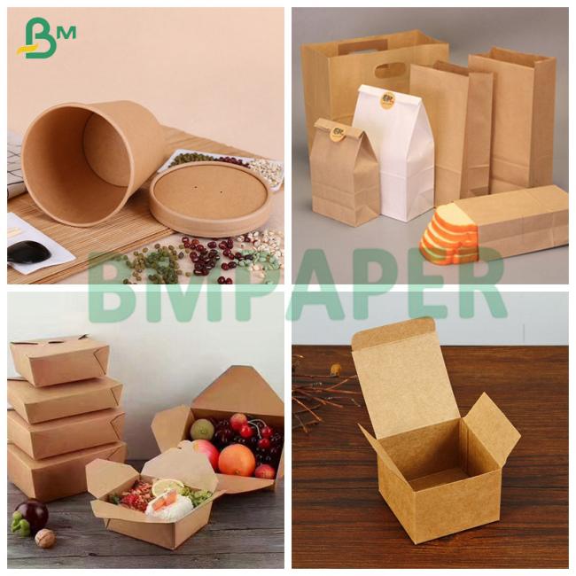 Oil And Moisture Proof PE Coated Kraft Paper For Food Packaging boxes Oil And Moisture Proof PE Coated Kraft Paper For Food Packaging boxes