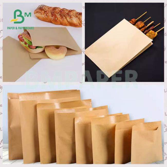 Oilproof Candy Fry Snack Brown Wrapping Kraft PE Coated Paper Oilproof Candy Fry Snack Brown Wrapping Kraft PE Coated Paper