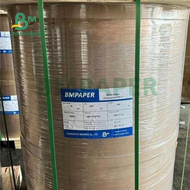 50gsm Greaseproof White Paper For Food Bags Kit 3 High Strength 650mm 50gsm Greaseproof White Paper For Food Bags Kit 3 High Strength 650mm