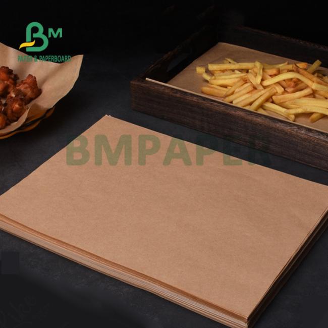 38gsm - 50gsm Brown Kraft Greaseproof Paper For Food Basket Liners Kit 5 38gsm - 50gsm Brown Kraft Greaseproof Paper For Food Basket Liners Kit 5