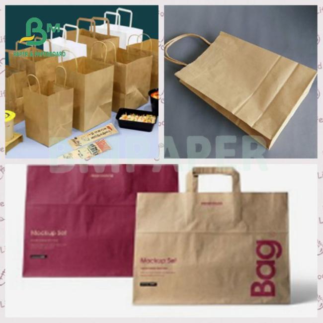 Strong Paper Sack Bag 45gsm 60gsm Natural Color Pure Kraft Paper Strong Paper Sack Bag 45gsm 60gsm Natural Color Pure Kraft Paper