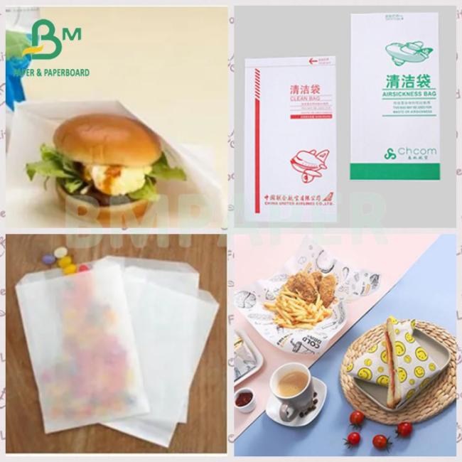 Snack Wrapping Smooth Food Grade 30 40 GSM MG White Paper Roll Snack Wrapping Smooth Food Grade 30 40 GSM MG White Paper Roll
