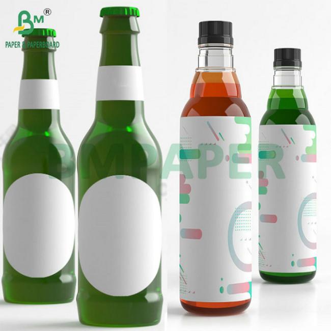 65gsm 75gsm C1S Glossy High Wet Strength Base Paper For Making Beer Label Sticker 65gsm 75gsm C1S Glossy High Wet Strength Base Paper For Making Beer Label Sticker