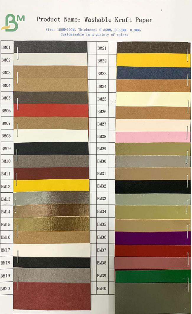 0.55MM colorful Tear Resistant Washable Kraft Paper 150CM*100M 0.55MM colorful Tear Resistant Washable Kraft Paper 150CM*100M